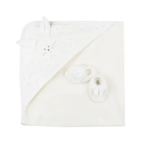 Baby Bath Towel and Booties Set