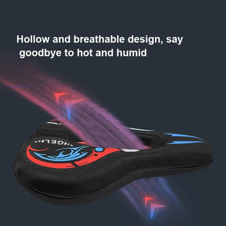 Bicycle Seat Cover Thickened Silicone Shock-absorbing Saddle Cover(Red)