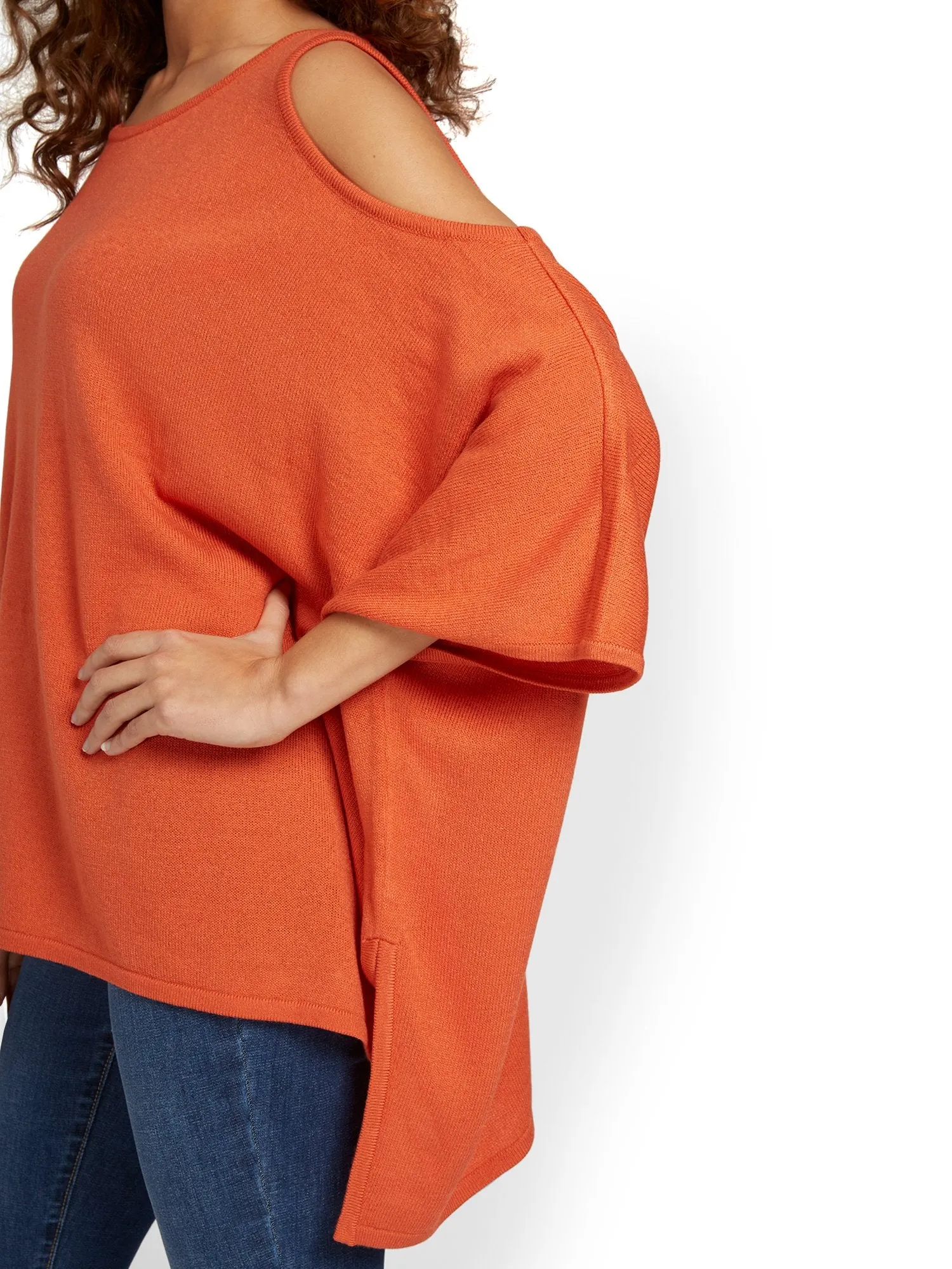 Cold-Shoulder Poncho