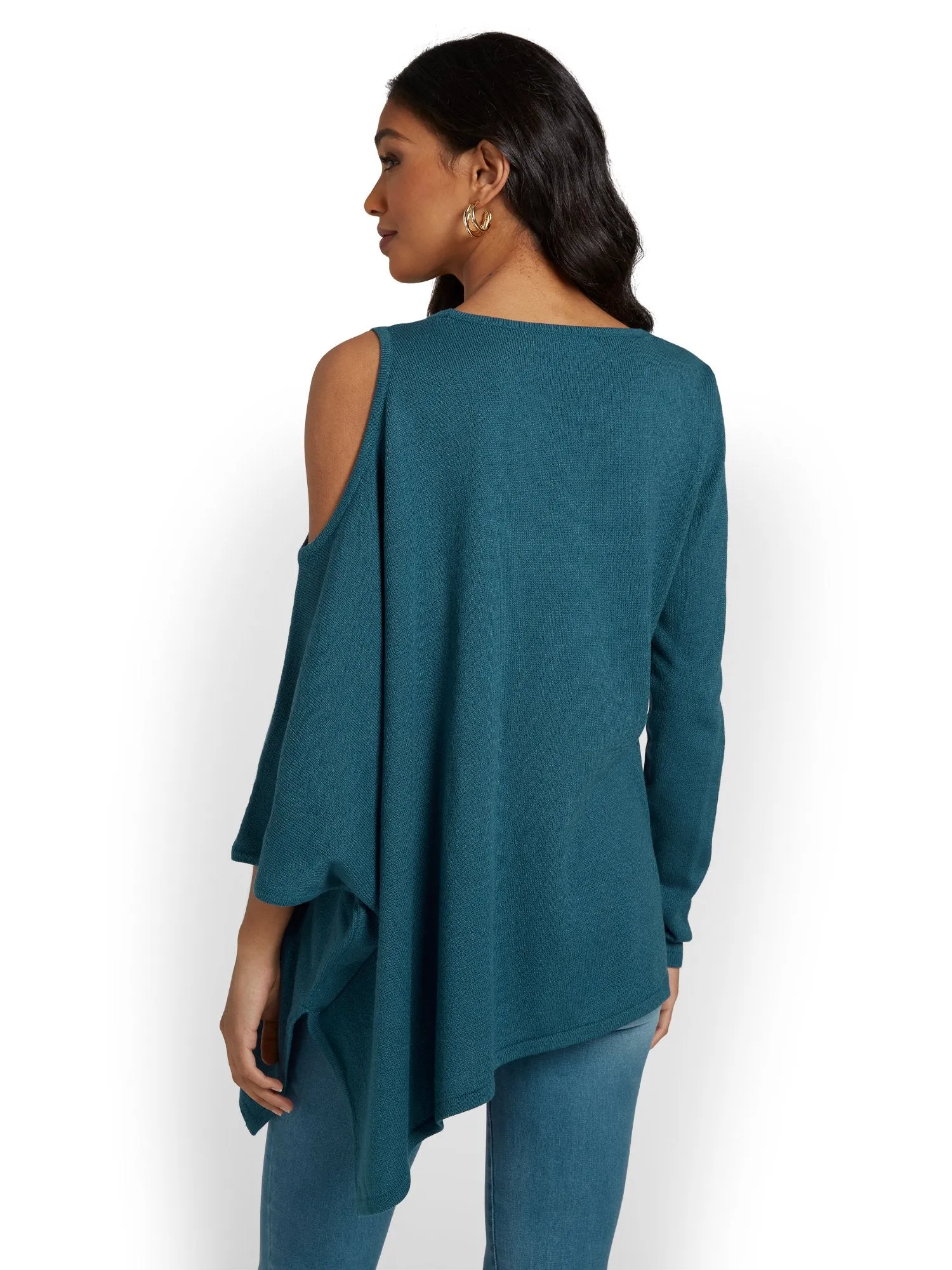 Cold-Shoulder Poncho