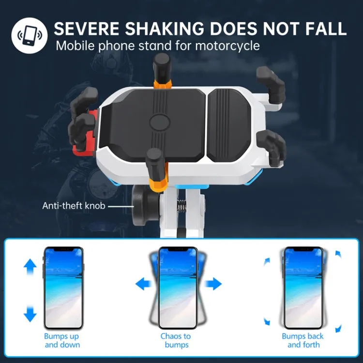 Colorful Motorcycle Shock-absorbing Navigation Mobile Phone Holder(Handlebar Model)