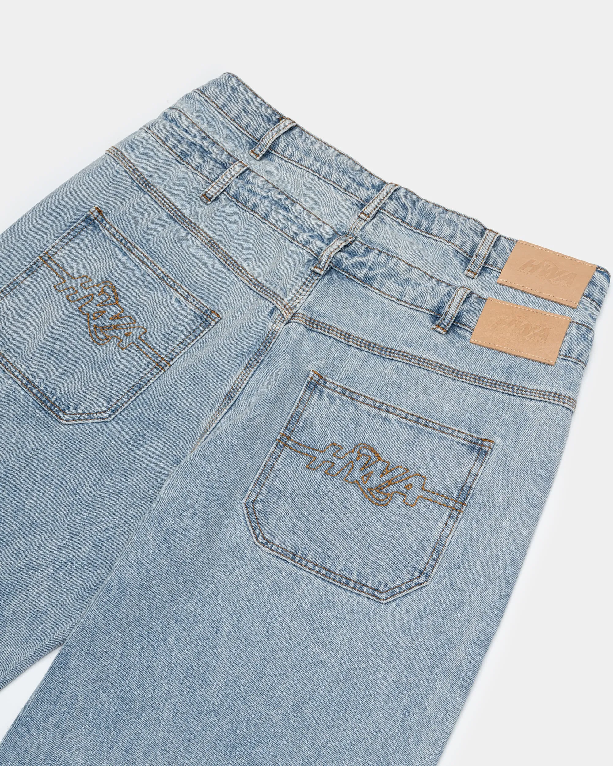 Double Belt Denim - Light Blue
