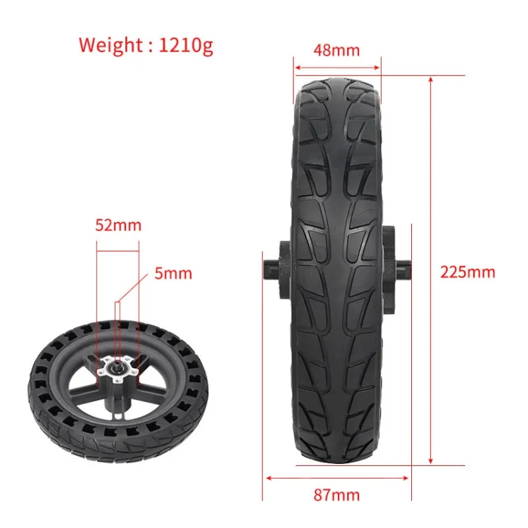 For Xiaomi M365 Electric Scooter 8.5-inch Rear Wheel  Solid Shock-absorbing Honeycomb Tire with Hub(Black)