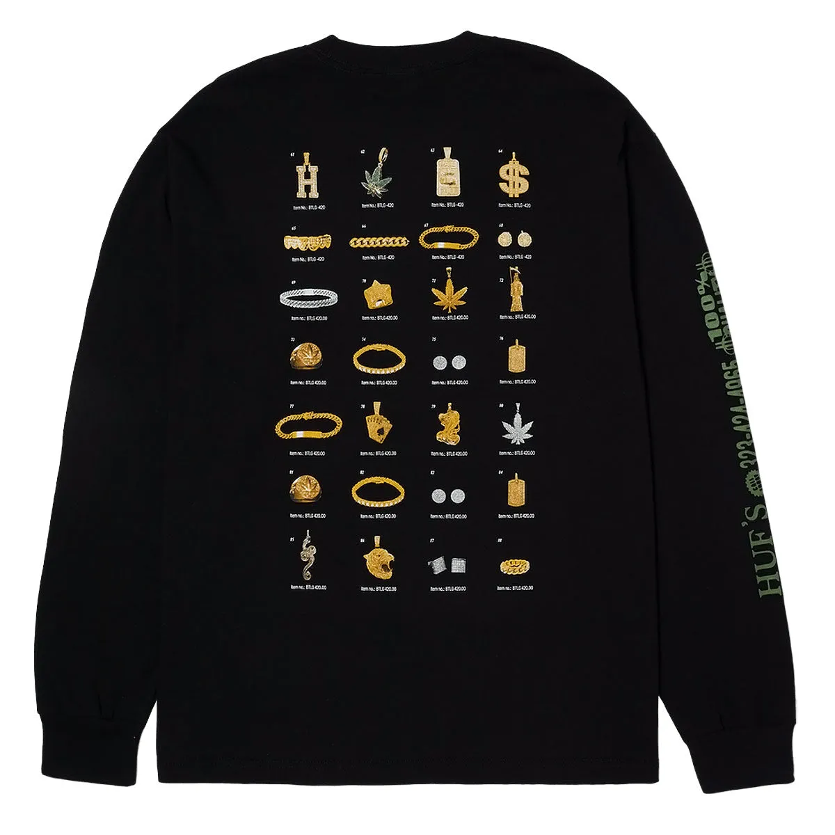 HUF Jewelry Long Sleeve T-Shirt - Black