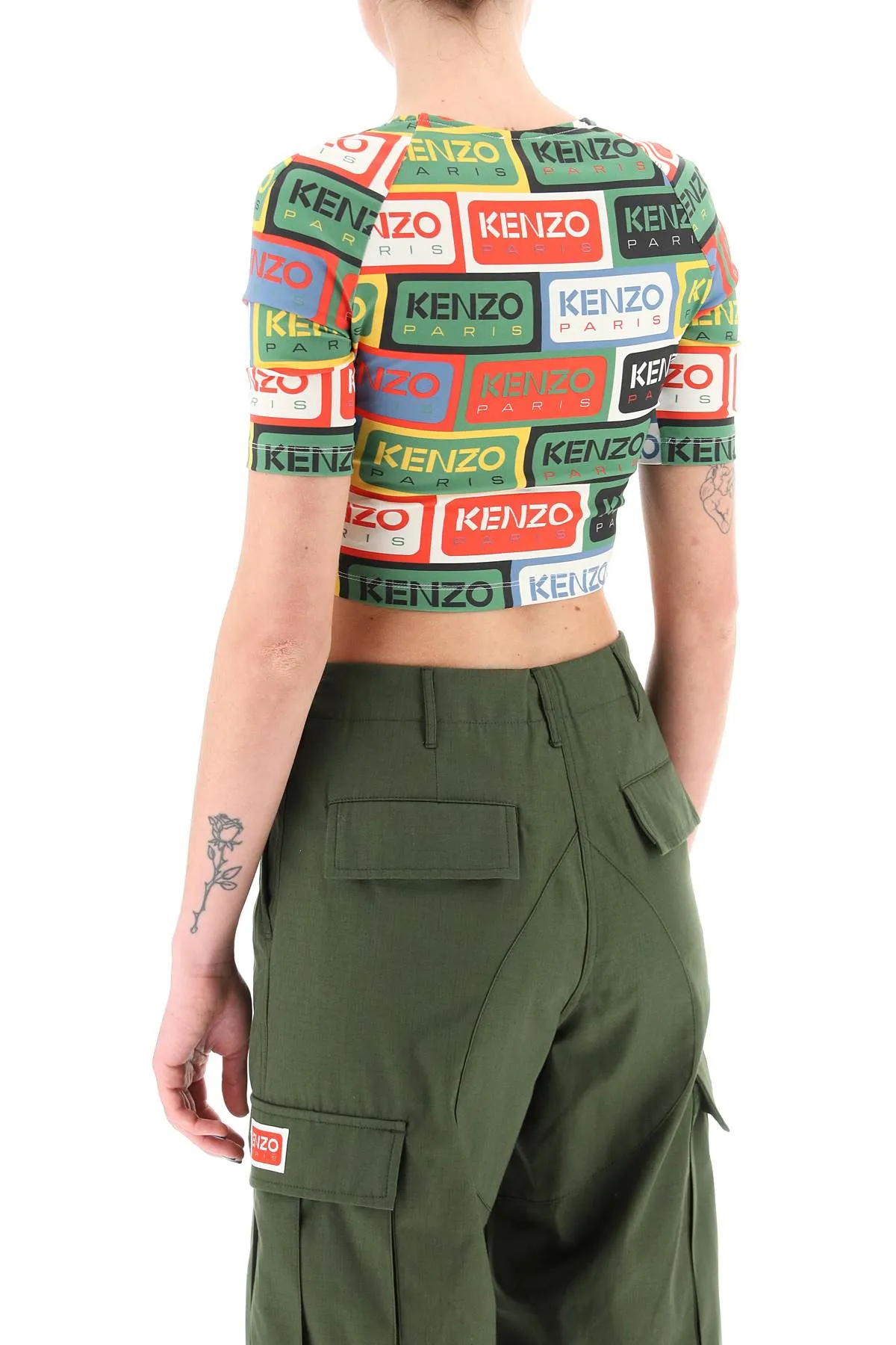 Kenzo 'kenzo labels' crop top