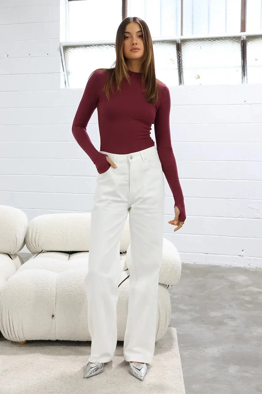 Madison The Label Cassidy Top - Plum