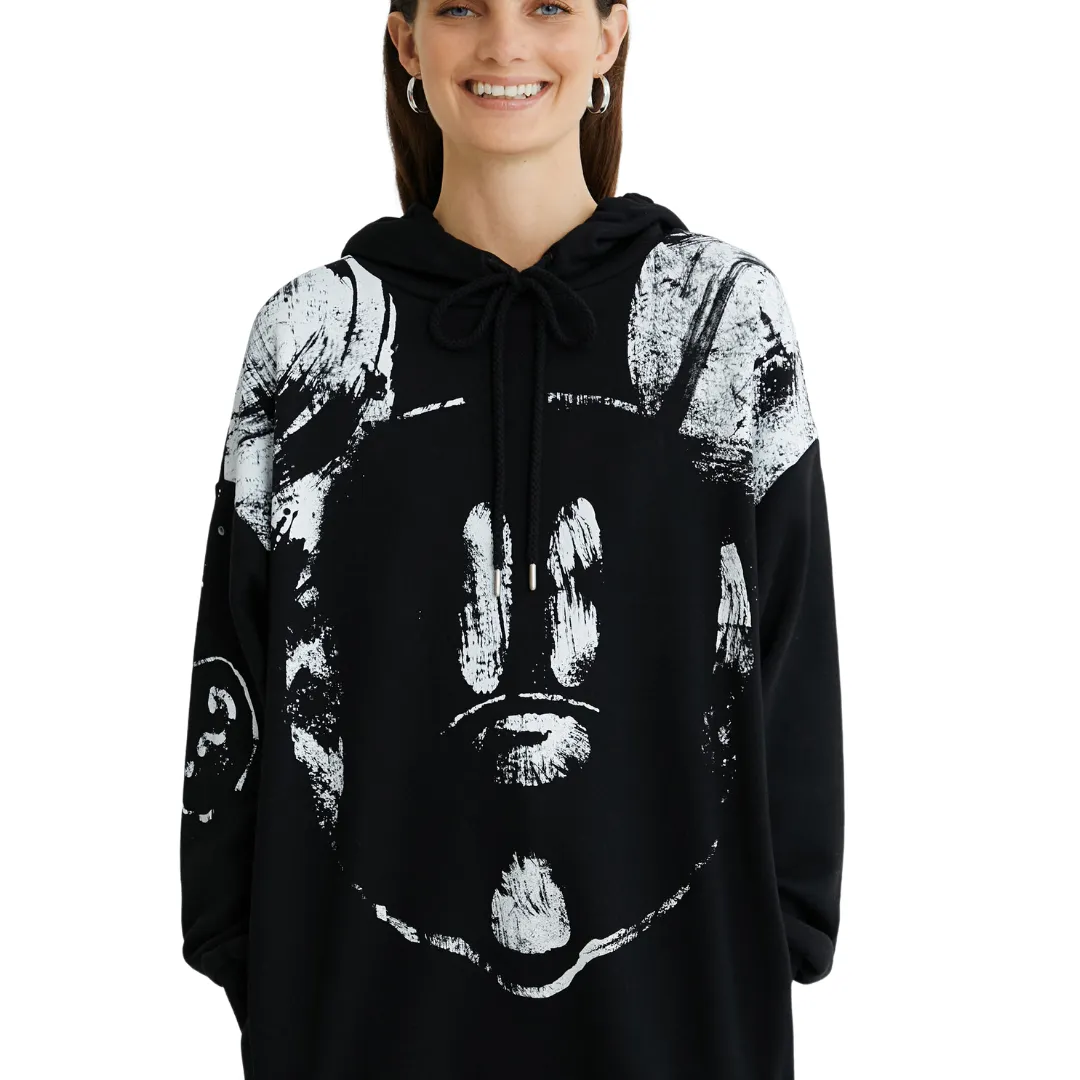 Mickey Oversize Hooded Sweatshirt Dress