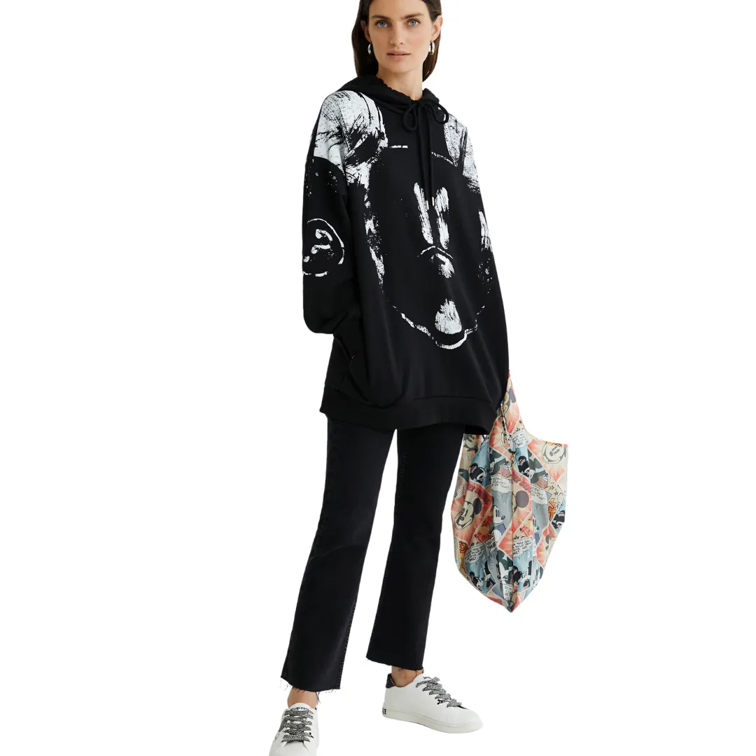 Mickey Oversize Hooded Sweatshirt Dress