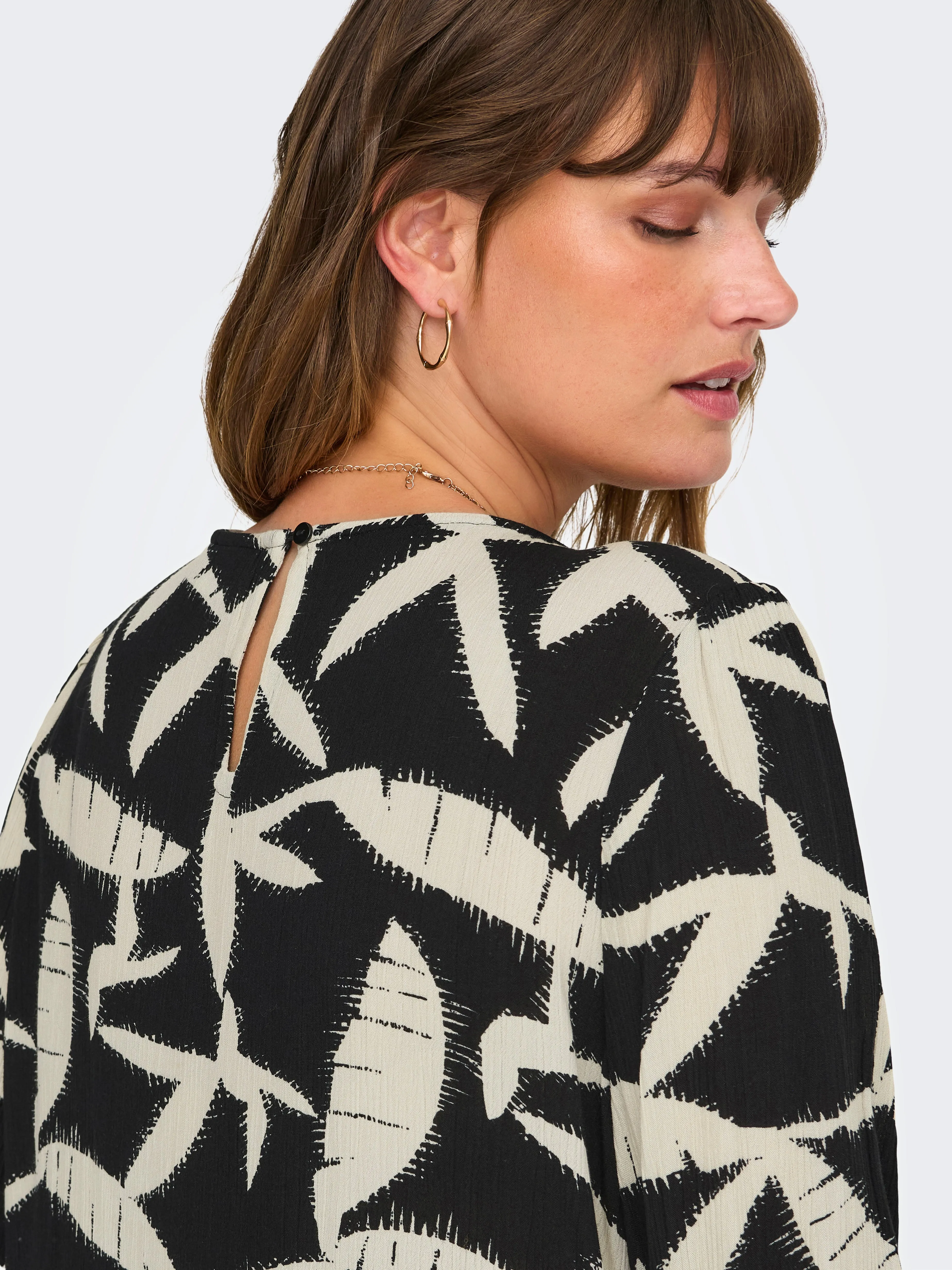 Only Carmakoma Carmerielle Top Wit/zwart