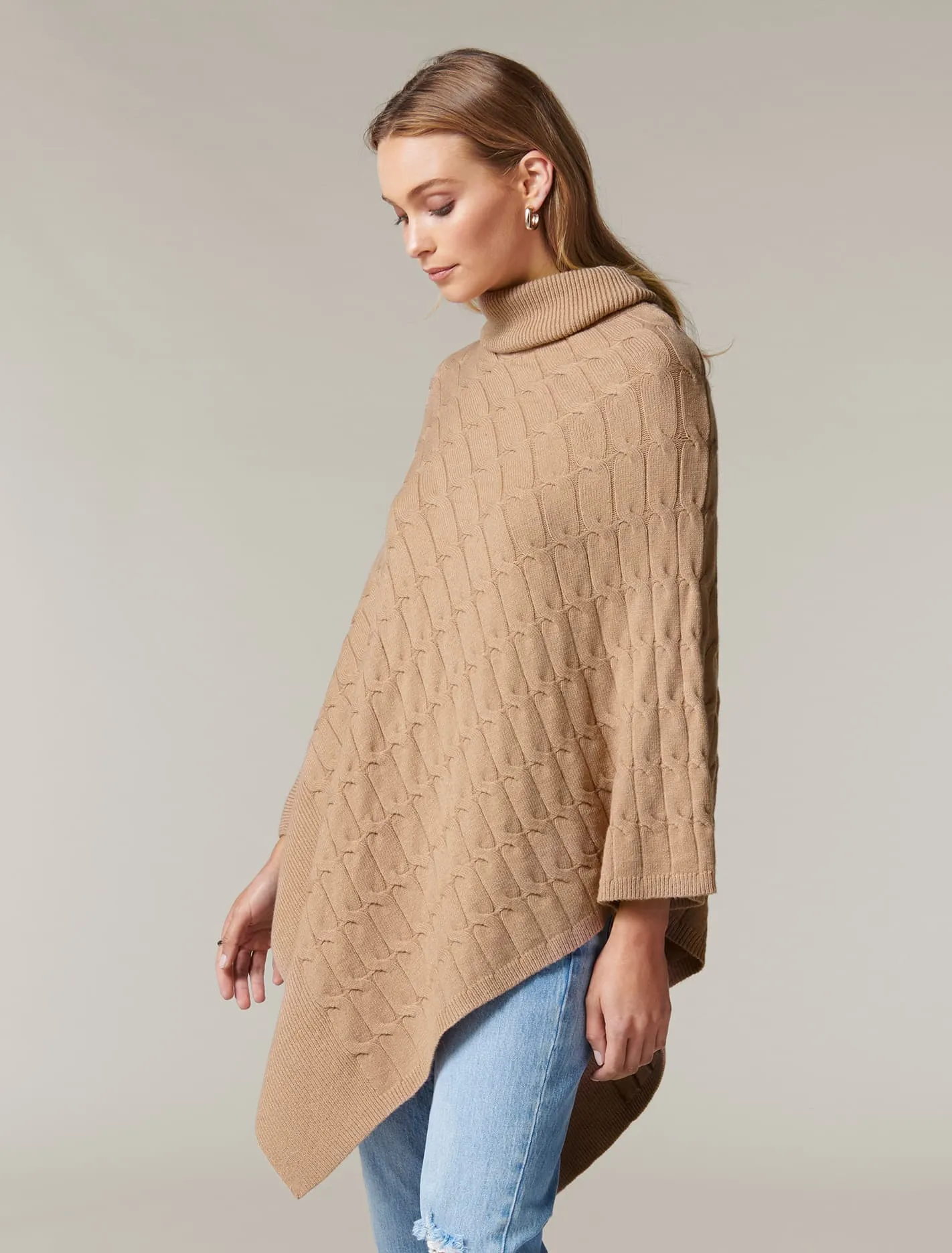 Ruby Cable Knit Poncho