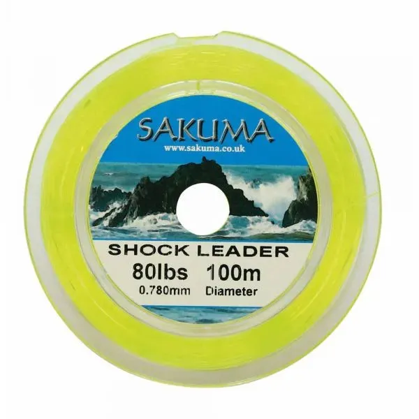 Sakuma Shock Leader 60lb Yellow 100m