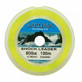 Sakuma Shock Leader 60lb Yellow 100m