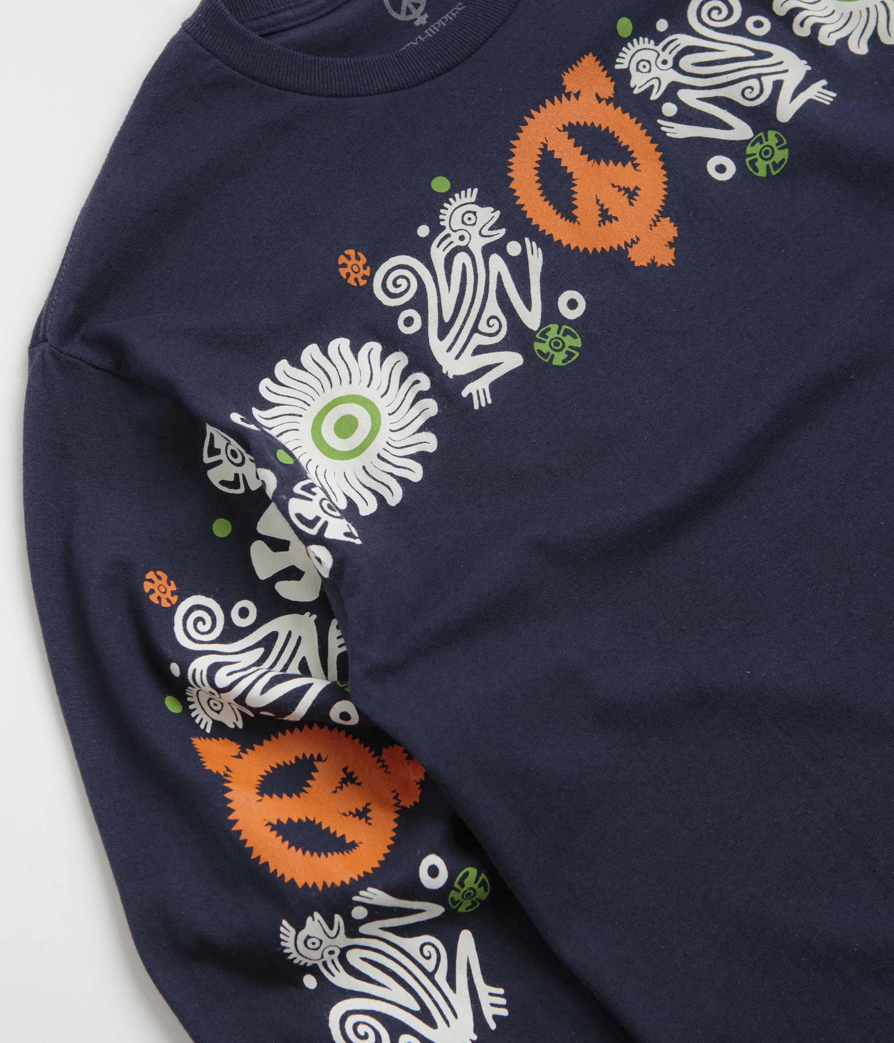 Sexhippies Primate Long Sleeve T-Shirt - Navy