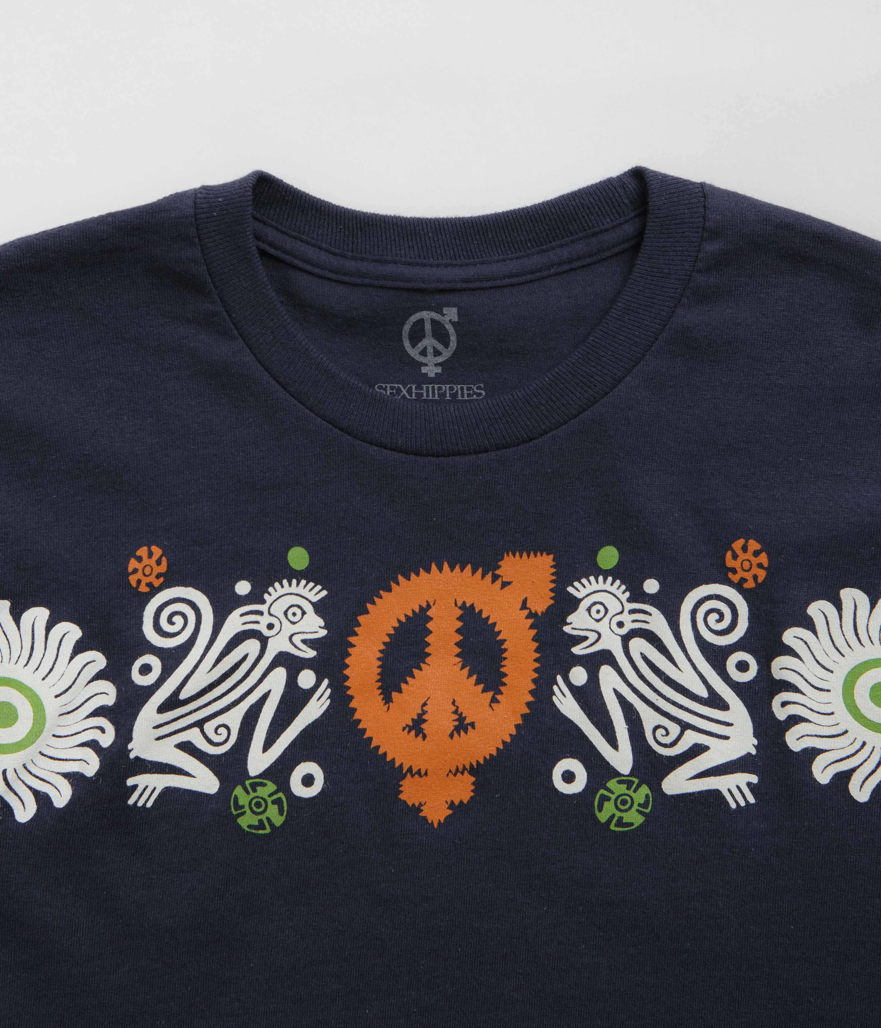 Sexhippies Primate Long Sleeve T-Shirt - Navy