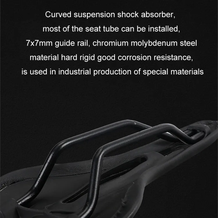 TOSEEK Mountain Bike Saddle Road Bicycle Seat Accessories, Color: Black