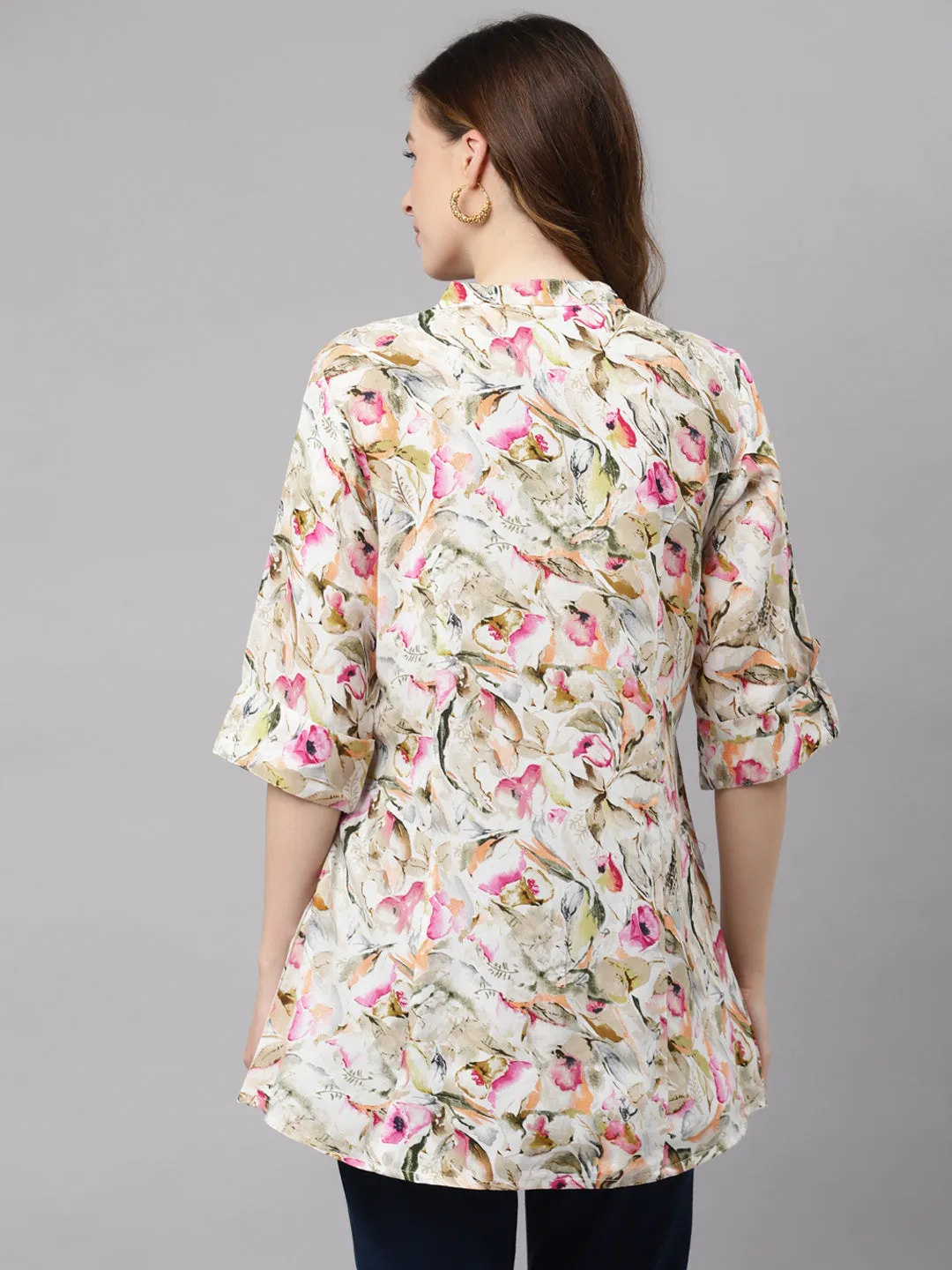 Women'S Multi Floral Rayon Top